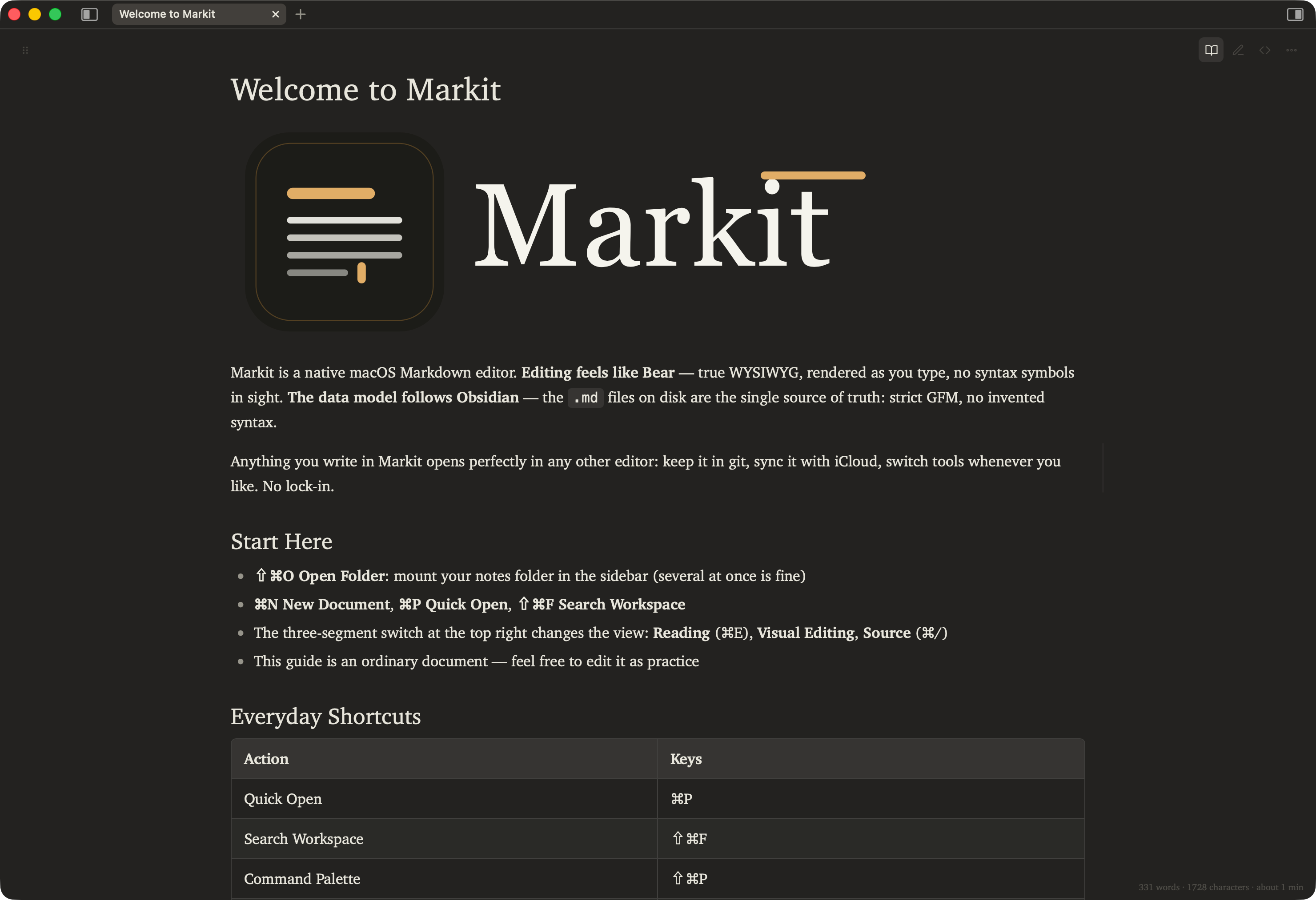 Markit 的閱讀狀態介面